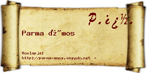 Parma Ámos névjegykártya
